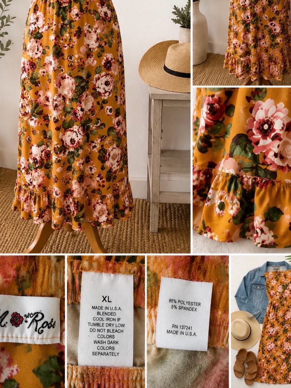 Summer Maxi Dress | XL | Boho Beach Vacation Size 1X/XL